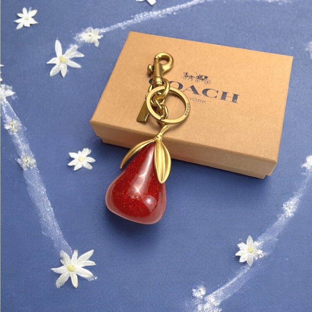 ⚡️Coach Red and Gold Keychain